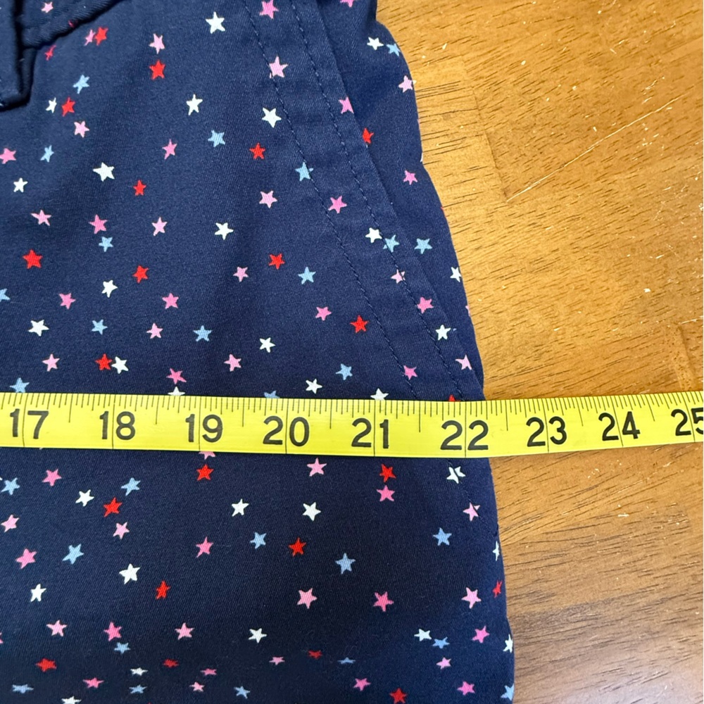 Talbots Navy Star Print Chino Shorts - Picture 6 of 10